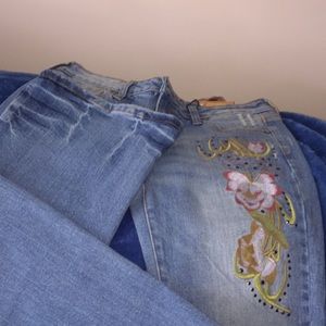 Woman’s bell bottom jeans